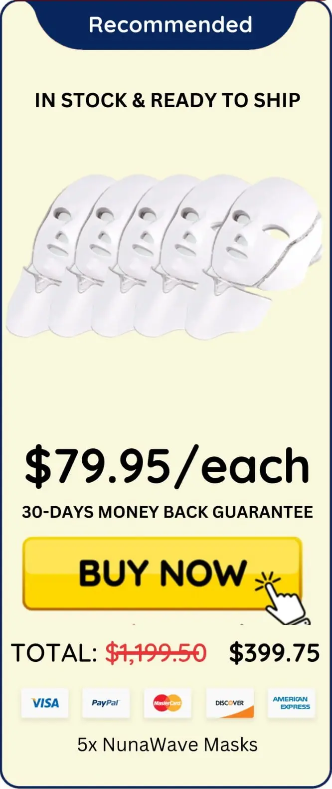 NunaWave Mask price offer